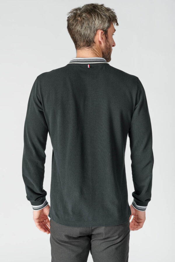 Polo manches longues noir – Image 4