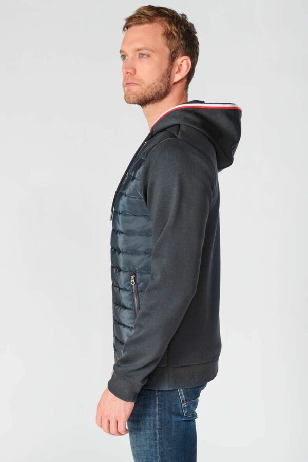 Veste bi matière bleu marine – Image 5