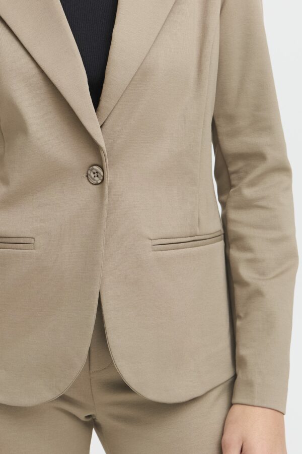 Blazer en jersey taupe