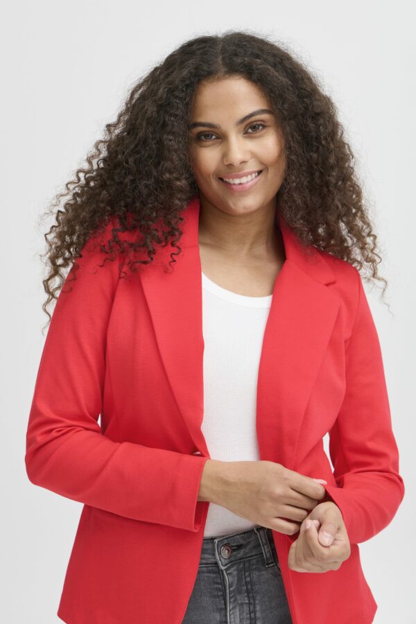 Blazer en jersey rouge orangé