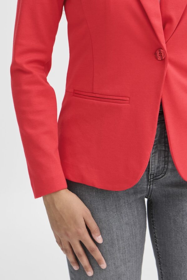 Blazer en jersey rouge orangé – Image 4