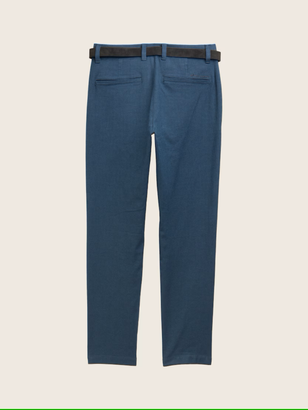 Chino bleu avec ceinture – Image 2