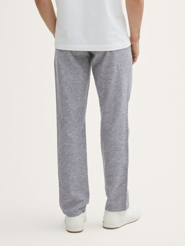 Pantalon en lin bleu moucheté – Image 3