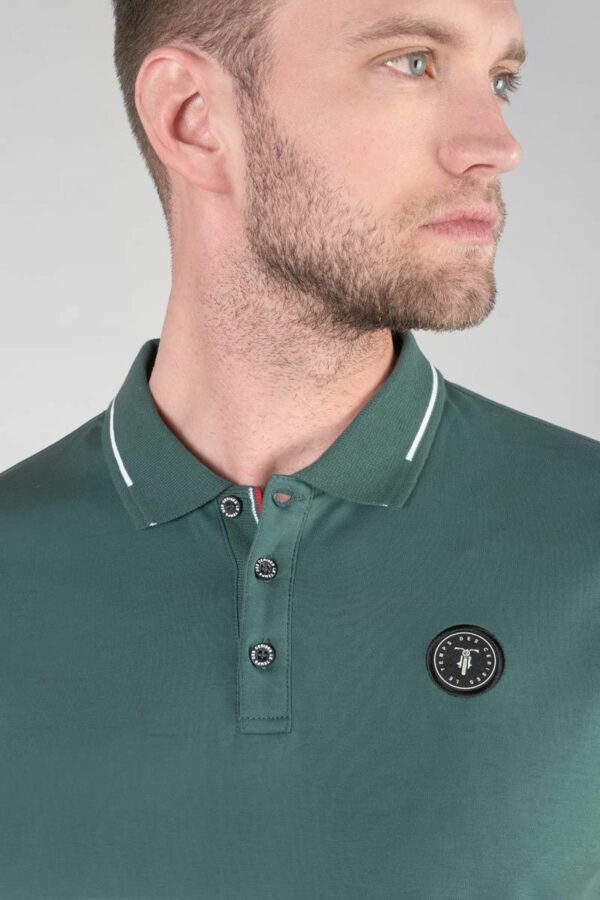 Polo vert en jersey