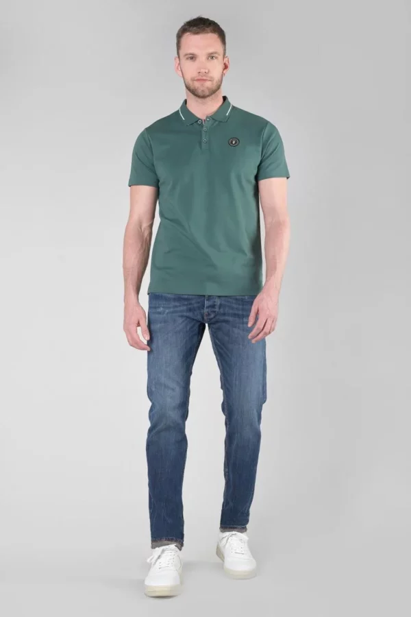 Polo vert en jersey – Image 2