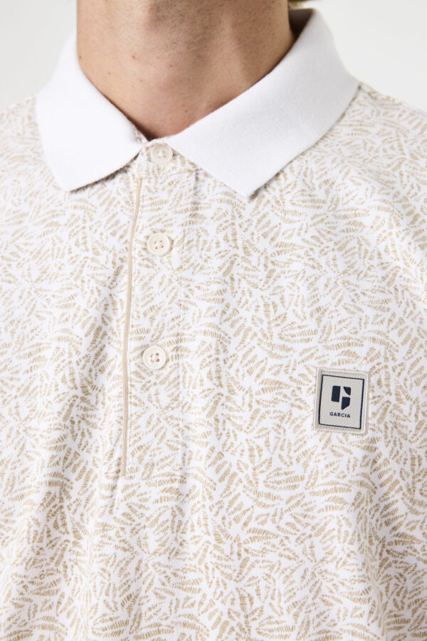 Polo imprimé blanc