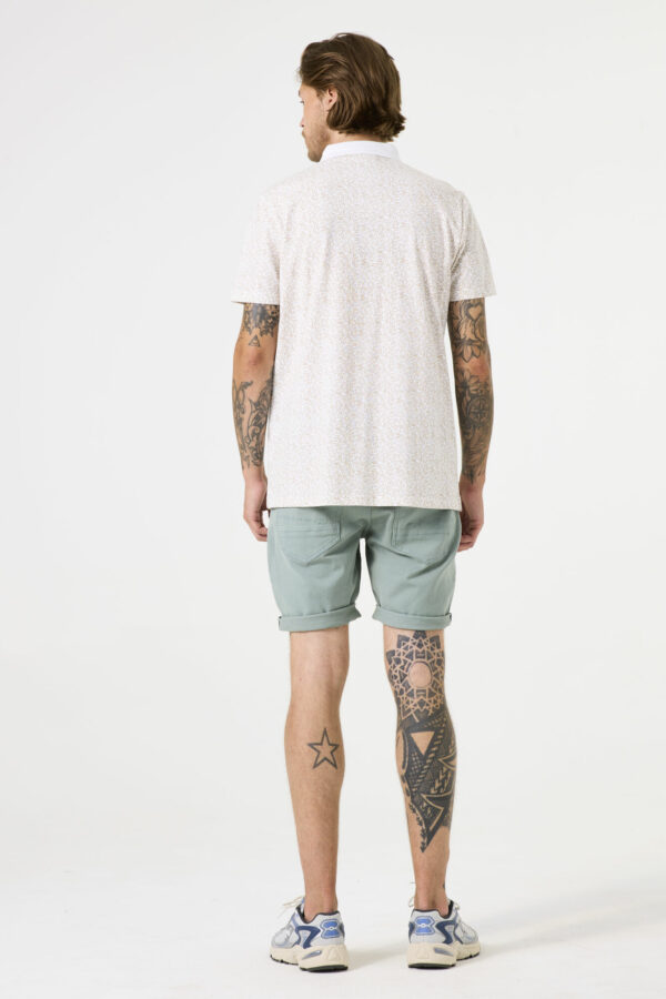 Polo imprimé blanc – Image 4