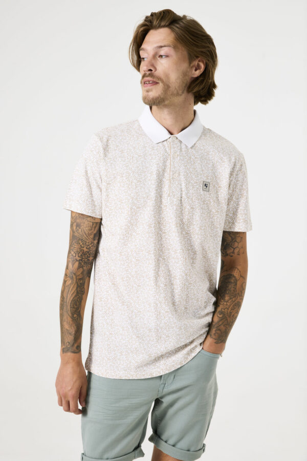 Polo imprimé blanc – Image 3