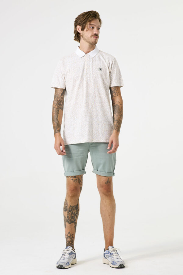 Polo imprimé blanc – Image 2