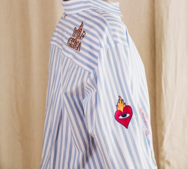 Chemise rayée brodée – Image 5