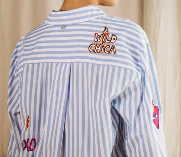 Chemise rayée brodée – Image 3