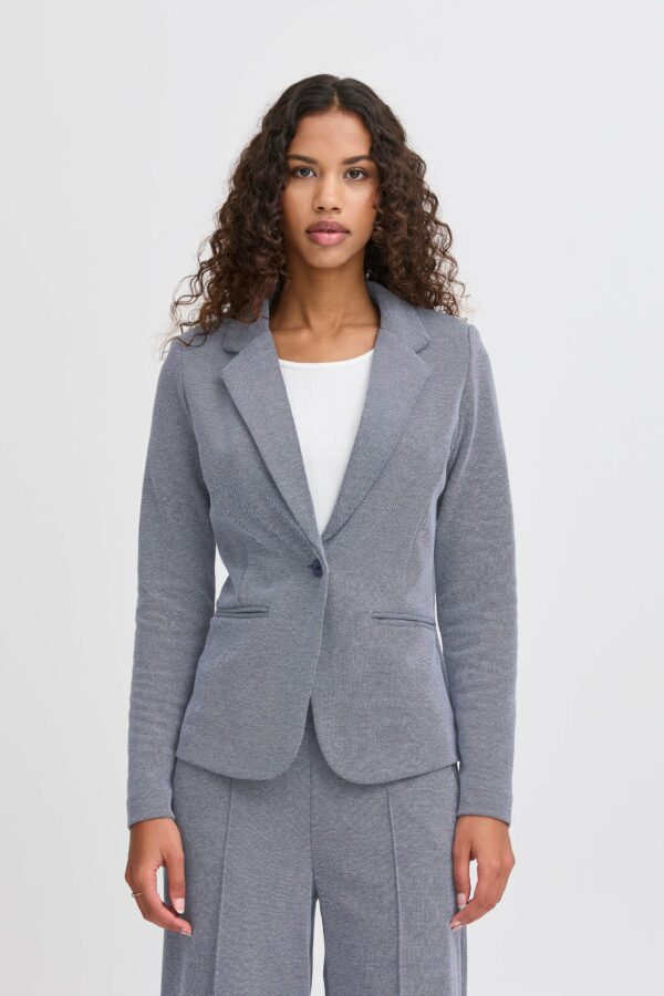 Blazer bleu piqué – Image 3