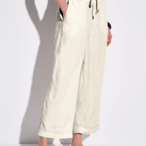 Pantalon en lin large beige