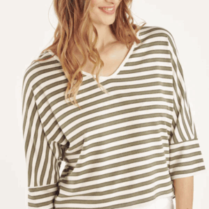 Top en lurex ample rayé