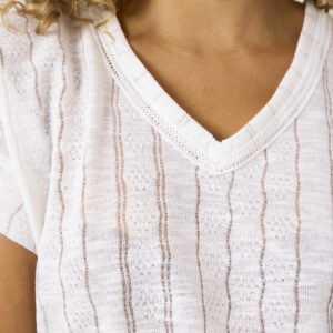 T-shirt blanc brodé