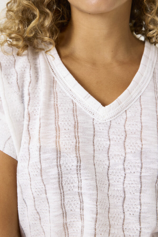 T-shirt blanc brodé