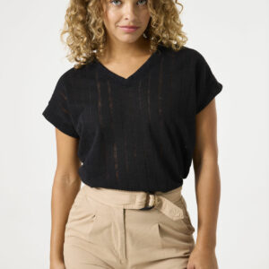 T-shirt noir brodé