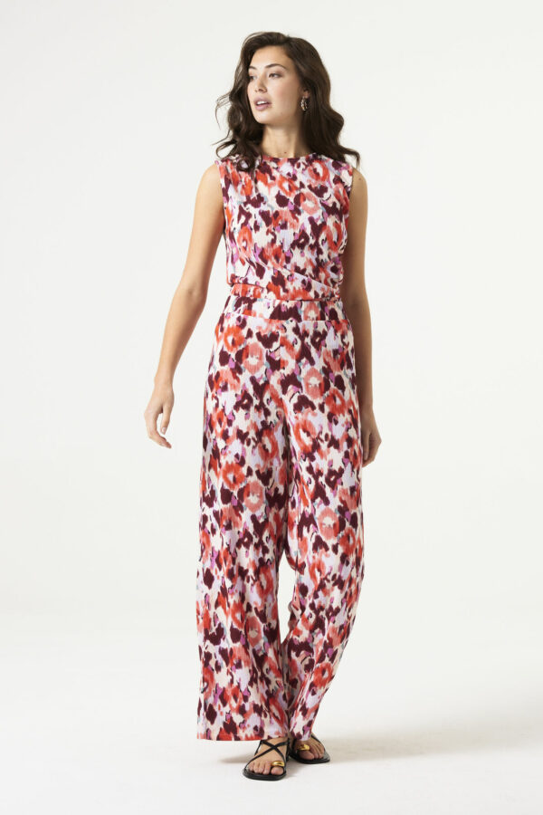 Pantalon fluide motifs fleuris – Image 3