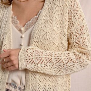 Cardigan en maille ajouré