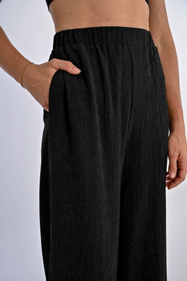Pantalon fluide noir – Image 4