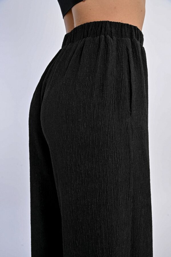 Pantalon fluide noir – Image 3