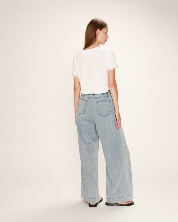 T-shirt col V dentelle – Image 3