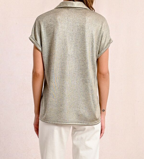 T-shirt col polo irisé – Image 5