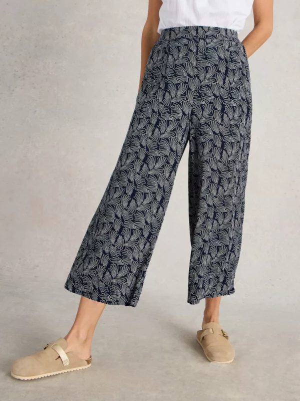 Pantalon jupe culotte en lin