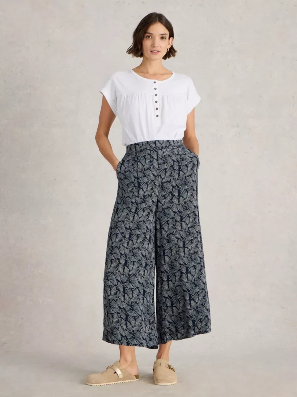 Pantalon jupe culotte en lin – Image 2
