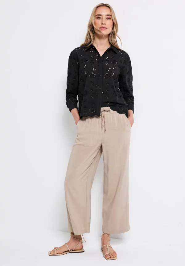 Blouse broderie anglaise noir – Image 4