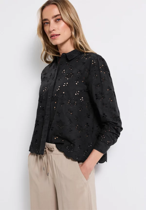 Blouse broderie anglaise noir – Image 2