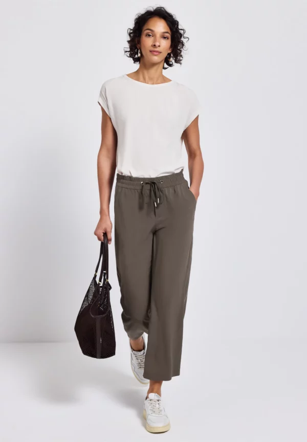 Pantalon fluide 7/8e taupe – Image 4