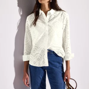 Blouse broderie anglaise blanc