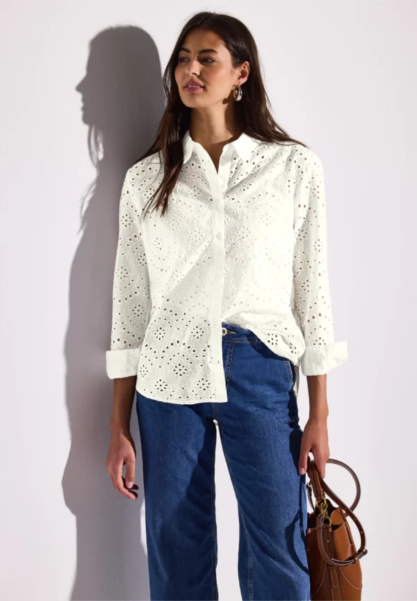 Blouse broderie anglaise blanc