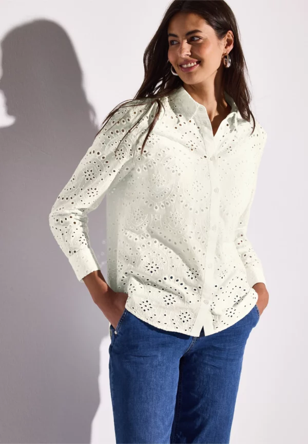 Blouse broderie anglaise blanc – Image 2