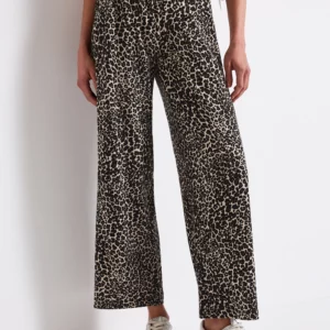 Pantalon en jersey motifs léopard