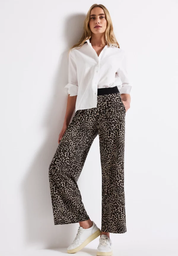 Pantalon en jersey motifs léopard – Image 4