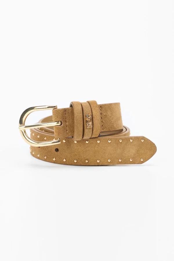 Ceinture en daim camel