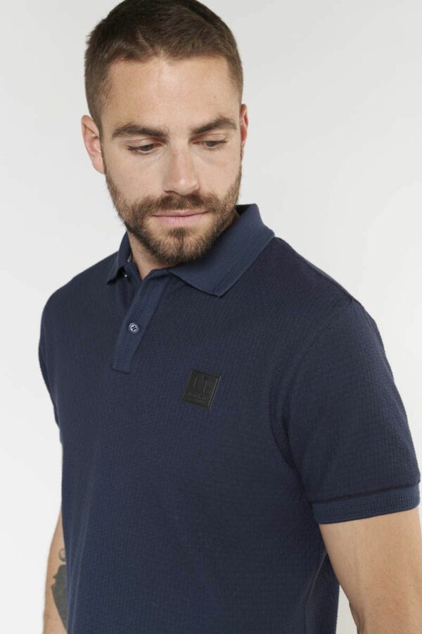 Polo en maille bleu – Image 2