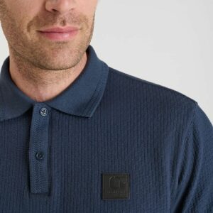 Polo en maille bleu