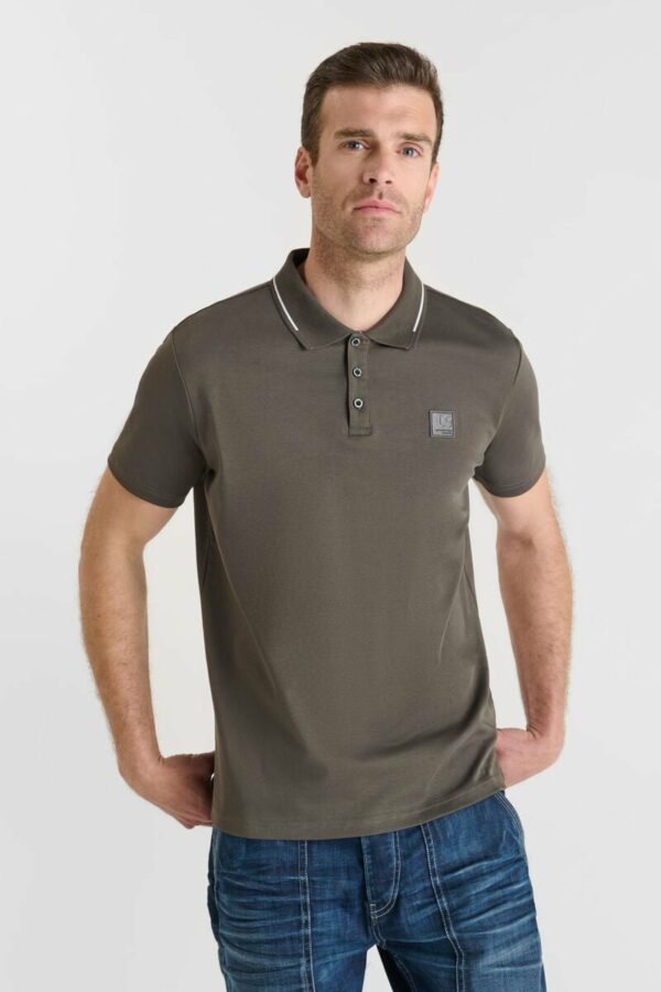 Polo marron en jersey – Image 2