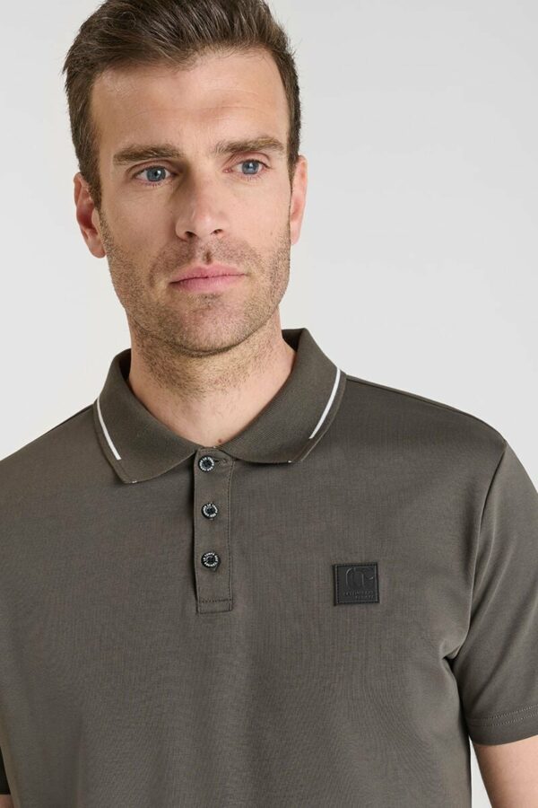 Polo marron en jersey
