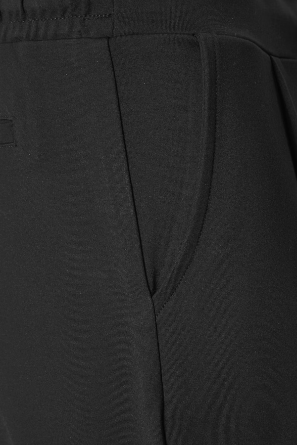 Pantalon en jersey noir coupe droite – Image 3