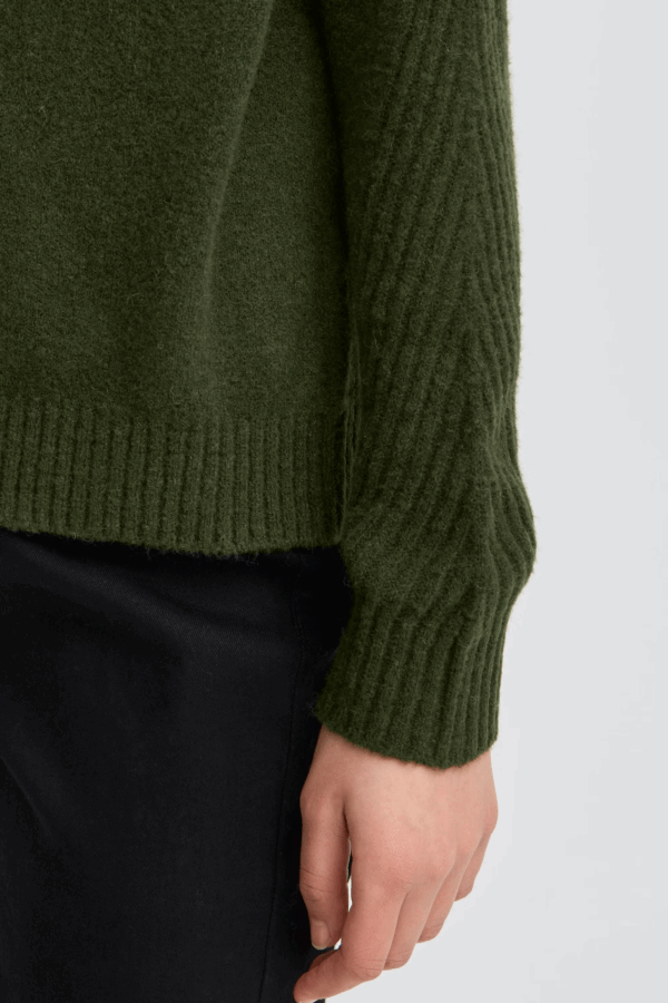 Pull col roulé kaki – Image 5