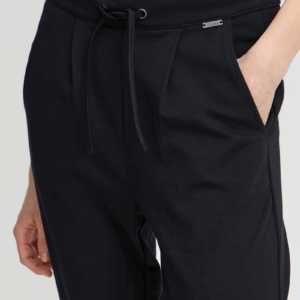 Pantalon en jersey noir coupe droite