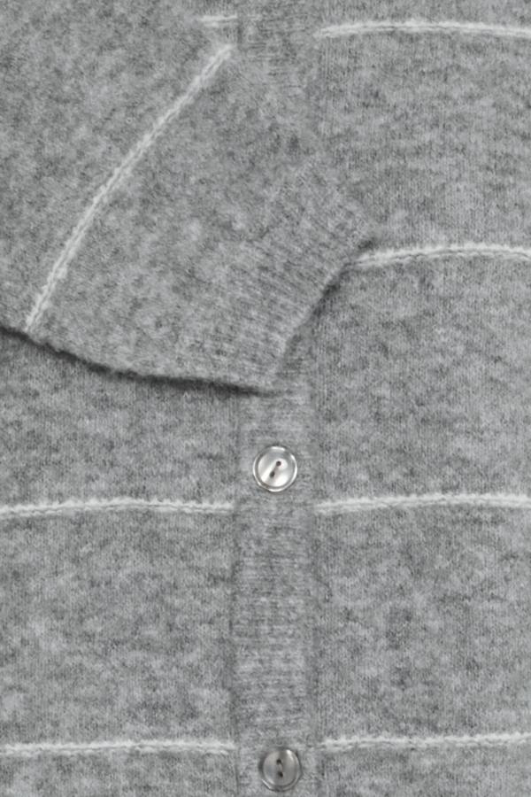 Gilet rayé gris et blanc – Image 5