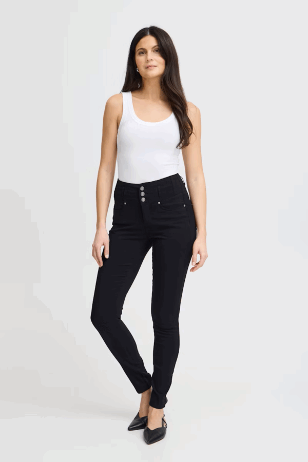 Pantalon slim noir basique – Image 3
