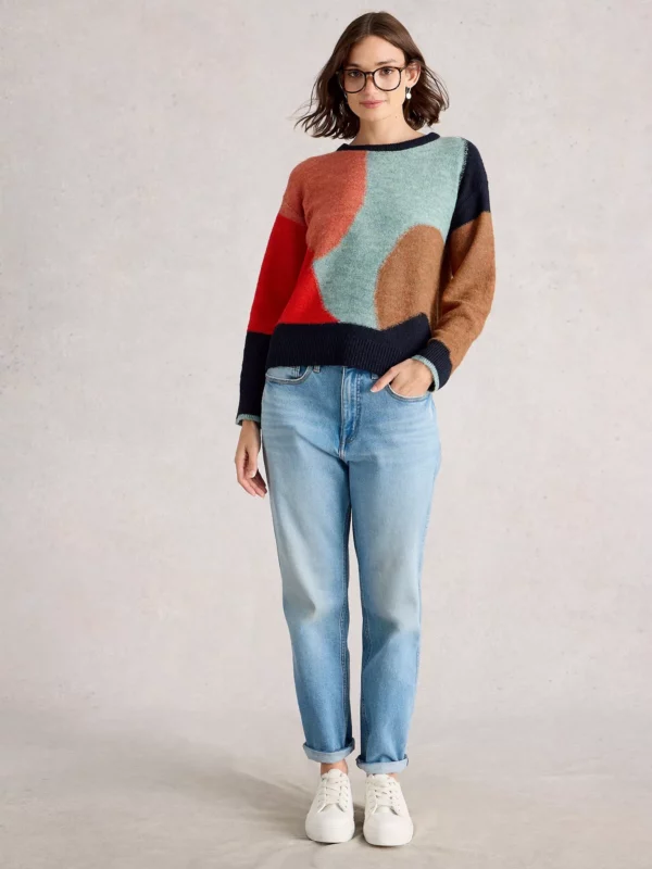 Pull col rond motifs géo – Image 2