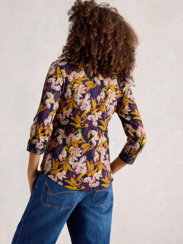 Chemisier 100% coton violet – Image 3