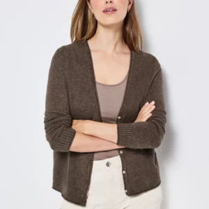 Gilet boutonnée marron